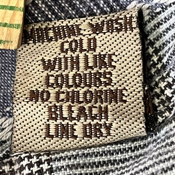 BOGARI STUDIO Men's Size Large Blue plaid Short Sleeve Button Down Shirt - Picture 8 of 8